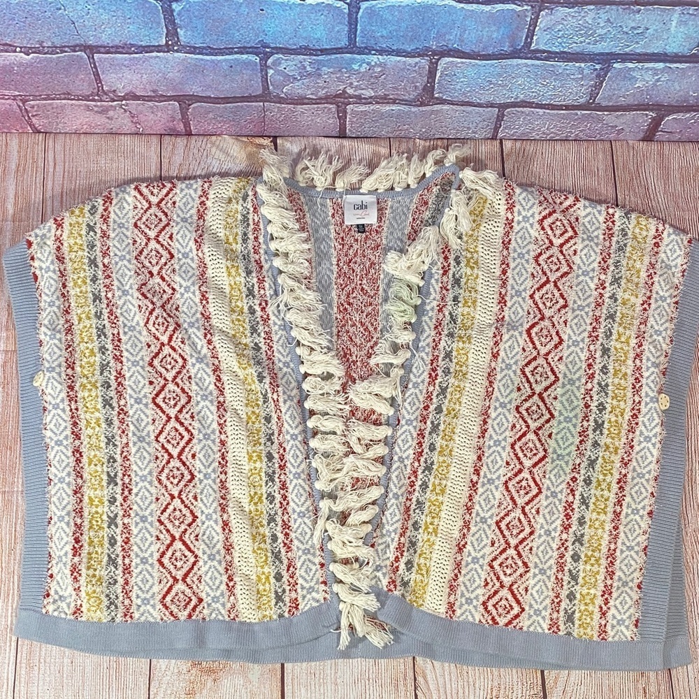 CAbi Open Front Knit Cardigan Women’s XS/S Multicolor Great Condition - Picture 3 of 15